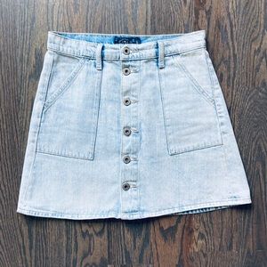 Lucky Brand button up denim mini skirt